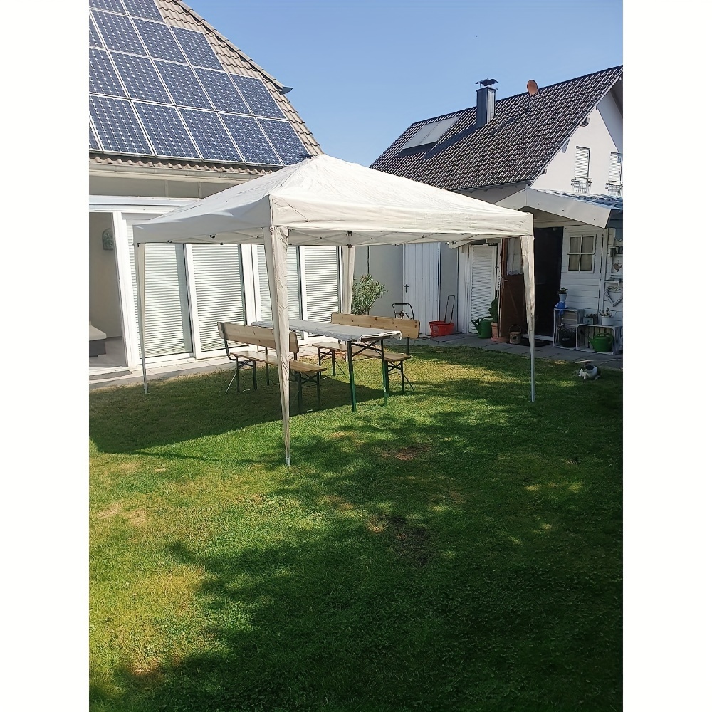 1PC gazebo pliable Waterproof, gazebo mobile protégé contre le soleil, gazebo de jardin, camping en plein air, tente de pagode de vacances, 3 x 3 mètres, parasol de plage, Waterproof et crème solaire, robuste et durable, adapté à une variété d'occasions