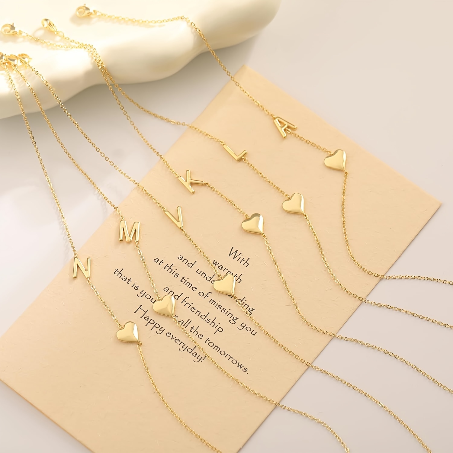 1pc  Initial Heart Necklace - A-Z Letter Name Choker with Sideways Single-Letter Pendant, Initials for Women &, Everyday Jewelry Gift (A-Z) - Ideal for Birthdays, Vacations & Special Occasions - Year-Round Wear