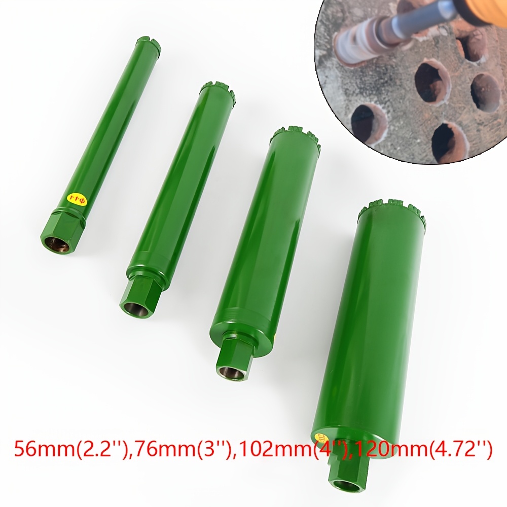 4pcs Dry Wet Core Drill Bits Set M22 Thread Turbo Tooth 45# Steel For Concrete Brick Masonry Drilling