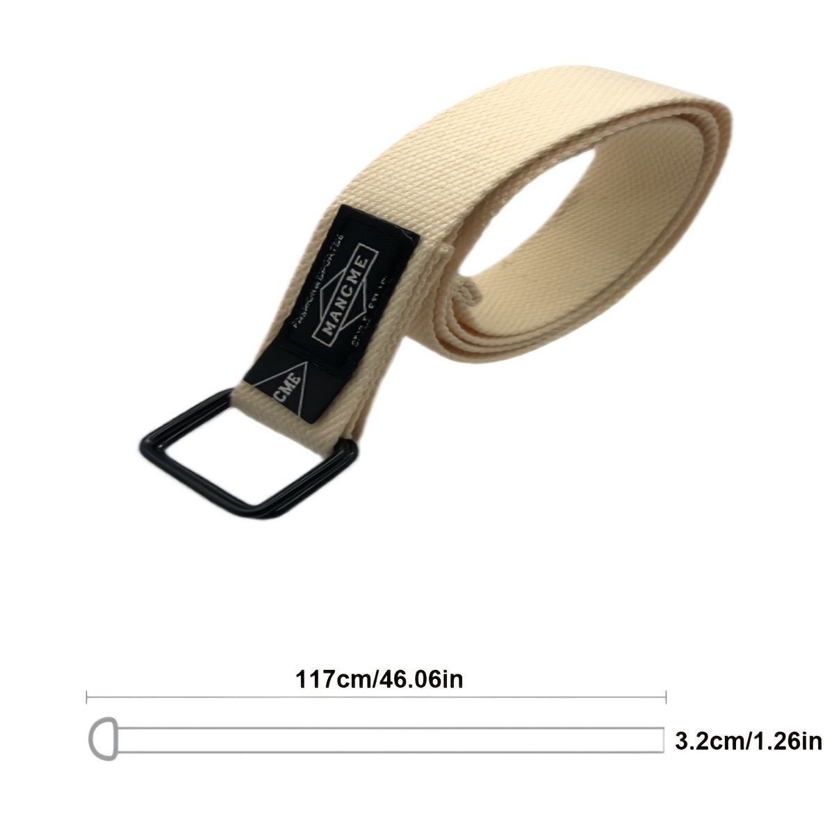 Canvas Braided Belt Double Ring Buckle Canvas Belt