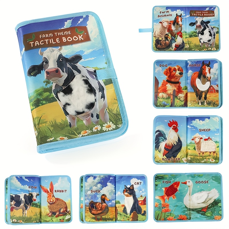 Image of Party Games And Activities 's Party Gift Bags ' Book Farm Let Materials Sensory Development Puzzle Early Learning Boys Girls Easter Gifts For Halloween、christmas