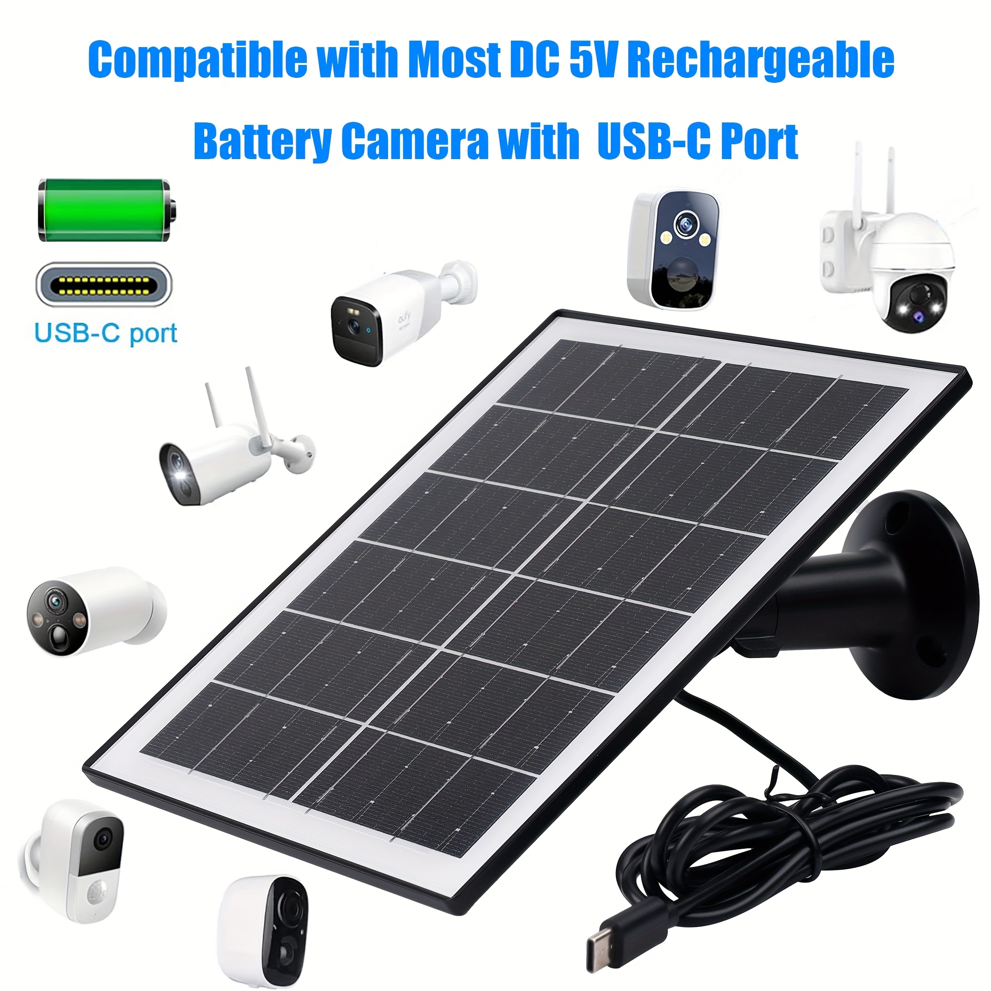 5w solar panel, with built-in 5200mha battery, essential for outdoor devices power supply, outdoor emergency power supply, camping, night commuting, suitable for low-voltage safety cameras, mobile devices  , with a gift mini flashlight. Product details 1