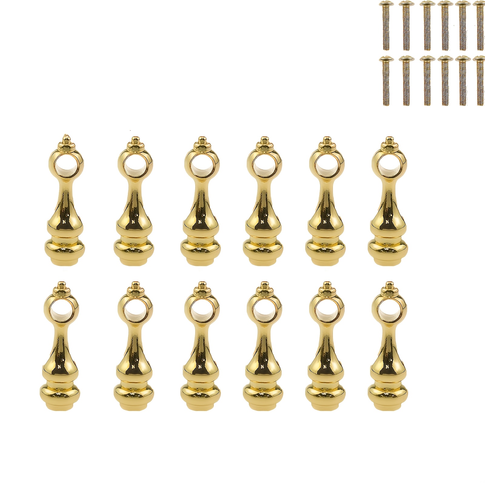 TEMU 12pcs Metal Shelf Rail Connector Glass Railing, Small Wine Cabinet With Screws, Decorative Shelf Railing Bracket, Furniture Metal Post Bracket