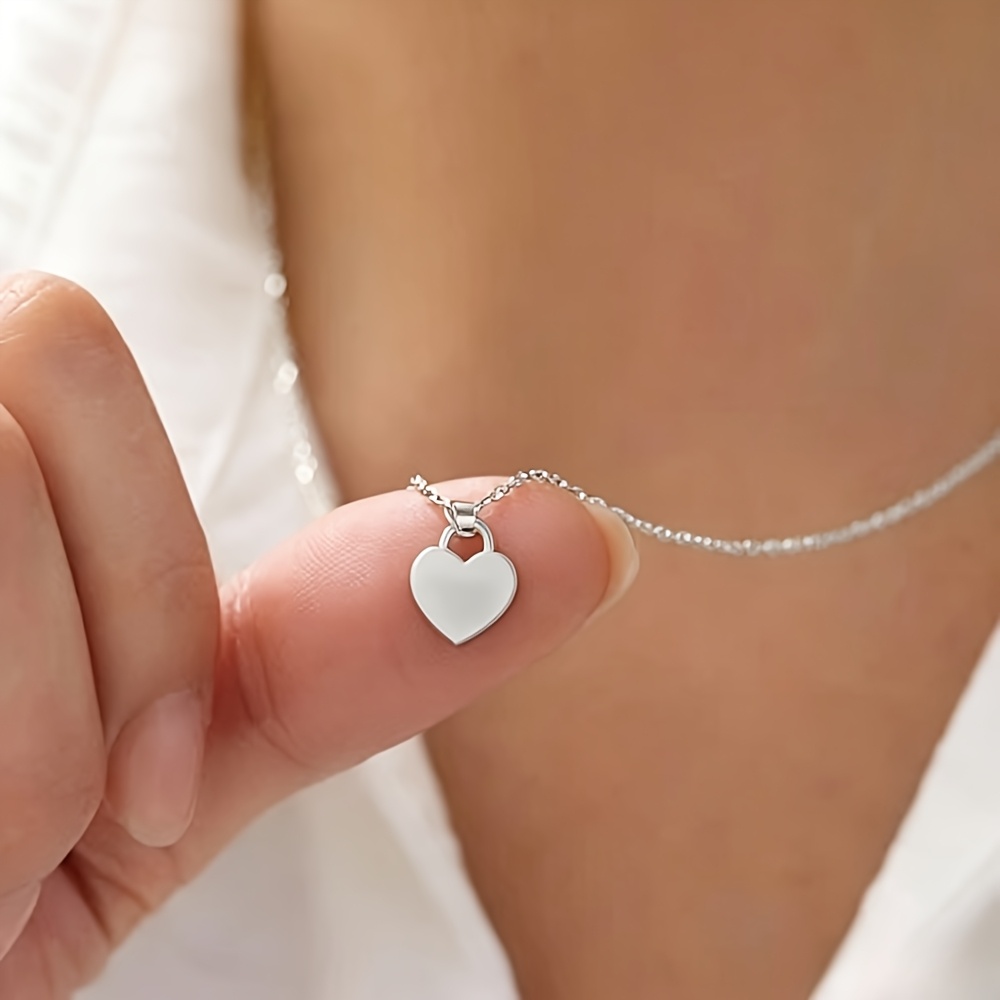 TEMU 1pc Custom Initial Necklace, Name And Date Necklace, Heart-shaped Name Necklace, Couple Necklace, Valentine's Day Gift, Gift For Her, Gift For
