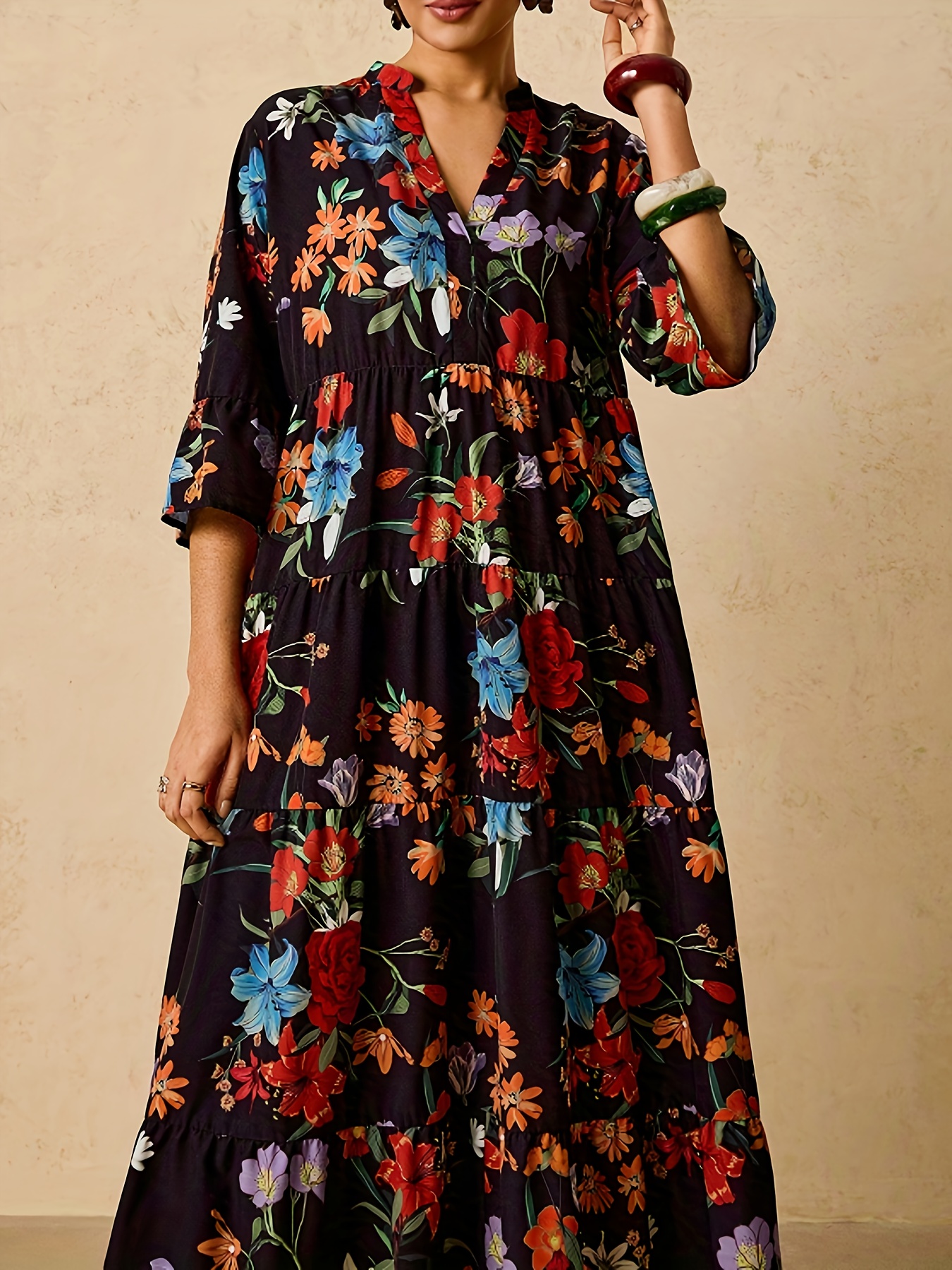 womens plus size maxi dresses sold on Temu Canada