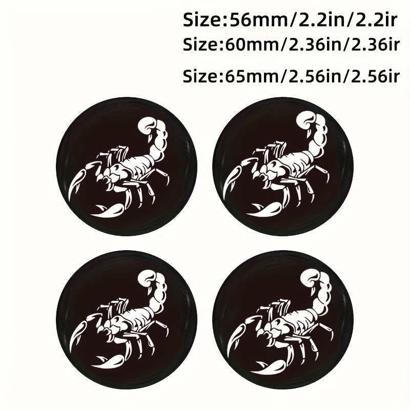 TEMU (5pcs) Creative Pattern Automotive Tire Additions Automotive Wheel Center Cover, Automotive Steering Wheel Center Cover Decoration, Motorcycle