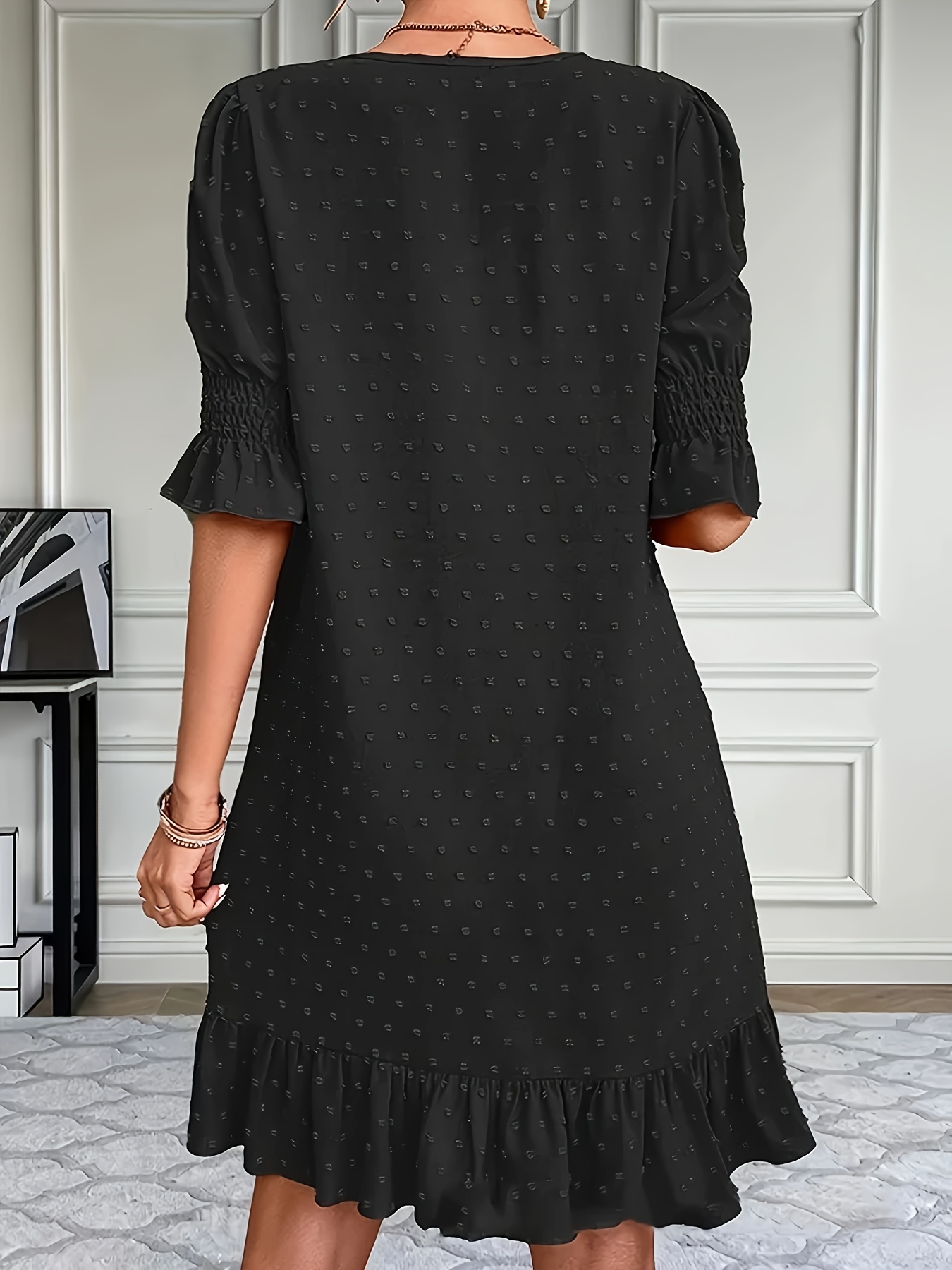 open lace back dress Adrianna Papell A-Line Jacquard Short Dress - Pink Multi main image 1
