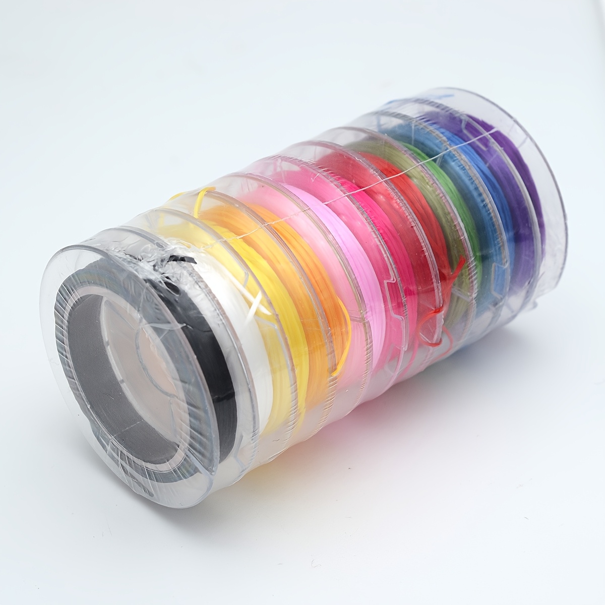 Image of 10 Rolls Of 393.7inch, Thickness, Elastic Bracelet Rope, Elastic Bead Rope, Used For Bracelet Jewelry Making, Transparent Elastic Beaded Rope, Bracelet Necklace Making, Beading Supplies