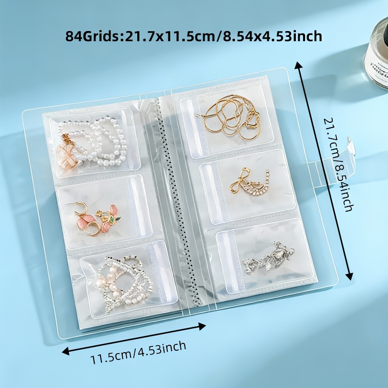 1pc portable jewelry storage book   easy to carry durable material travel organizer perfect gift for jewelry lovers polyvinyl chloride rectangle shape   brand jewelry rolls Product details 3