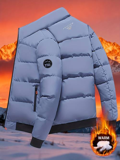 2026 new mens winter warm jacket stand collar windproof thickened winter coat valentines day gift versatile for commuting and casual wear in blue beige black christmas outdoor warm new mens clothing for camping