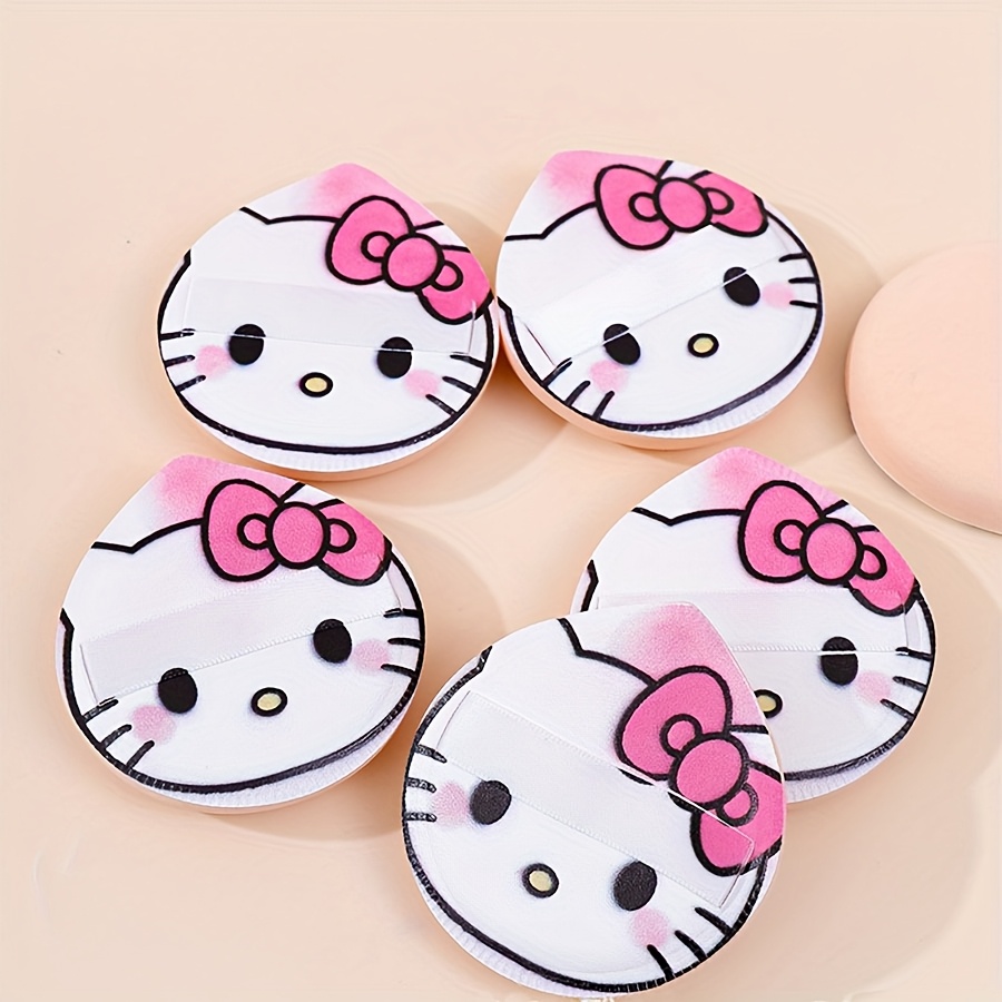 

Sanrio Makeup Powder Puff Cute Hello Kitty Powder Puff Water Drop Shape Air Cushion Dry And Wet Dual Use Does Not Stick To Powder Suitable For Beginners To Practice