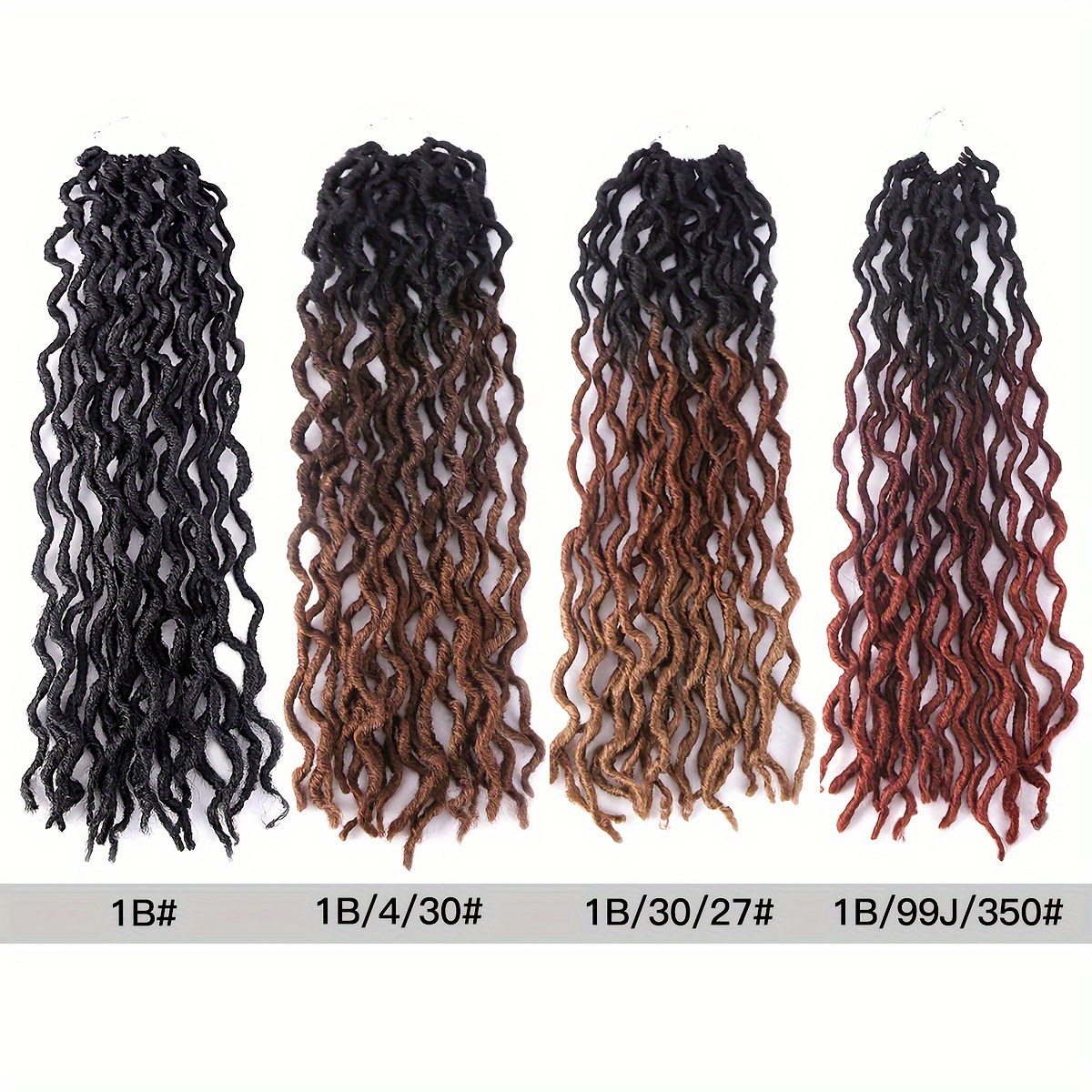 Synthetic Gypsy Locs Extension Braids Wavy Curly Crochet - Temu