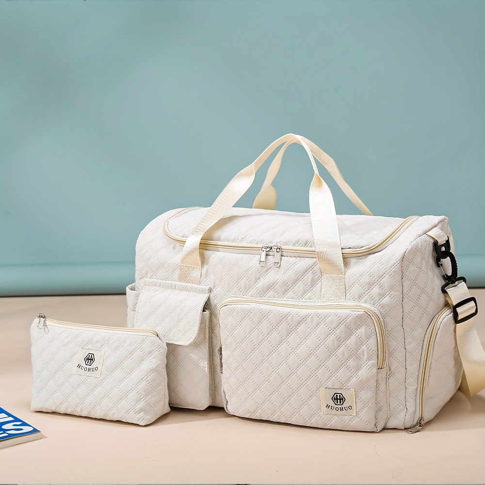 Image of Sports Fitness Bag On 1 Shoulder, Crossbody, Short-distance Handbag Travel Package Large Capacity Female Maternity Storage Bag Suitcase Pack Boarding Pass Two-piece Set