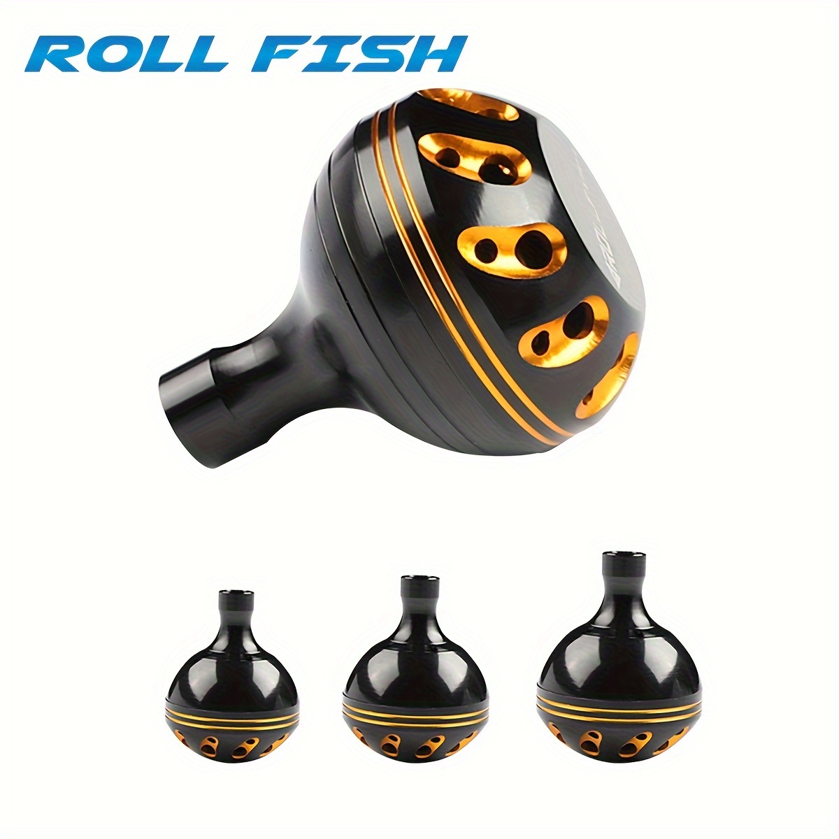 

Rollfish Fishing Reel Rocker Arm Grip Aluminum Alloy Knob Power Handle 35/38/41mm Diameter Ergonomics Design Diy Fishing Tools Accessories