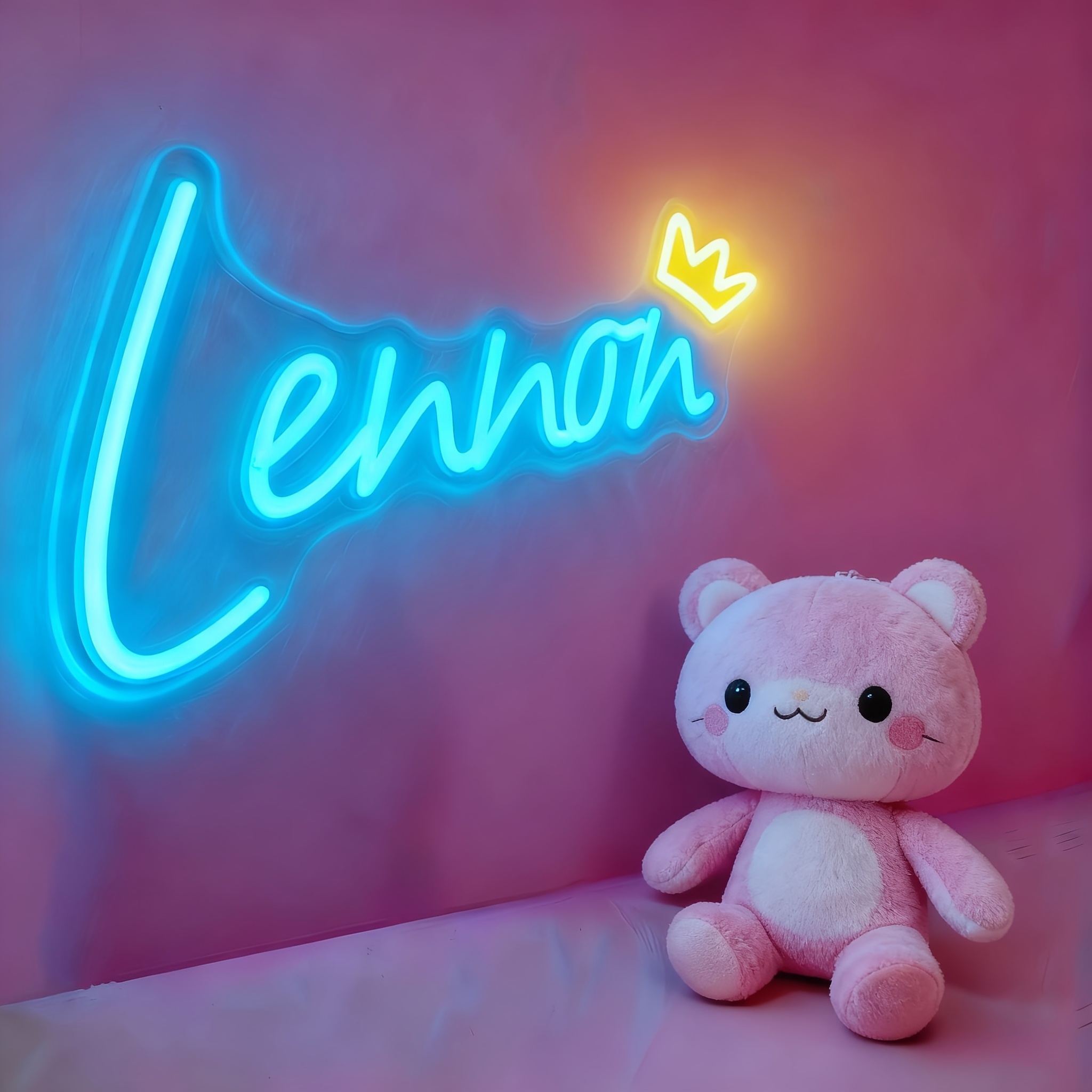 TEMU [custom Text] Customizable Personalized Led Neon Sign Light For Bedroom, Living Room, Party, Wedding, Birthday Decoration - Dimmable Usb-powered