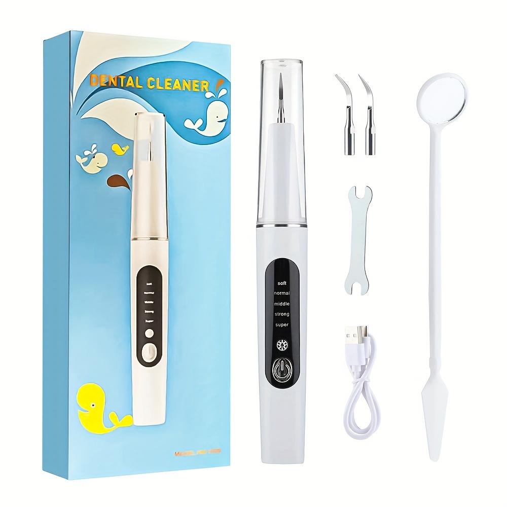 

Electric Oral Cleaner Kit, Dental Cleaning Flosser With Replaceable Toothbrush Heads, Waterproof Teeth Brush Kit At Home And Travel