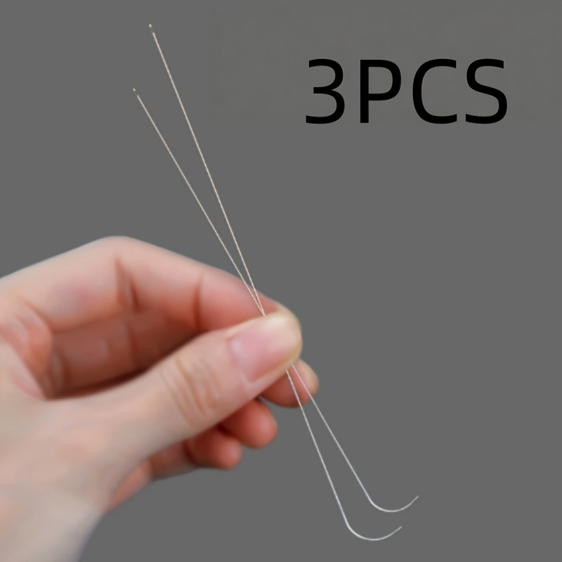 TEMU Set da 3 pezzi di strumenti per cucire: ago per perline, accessori per macchina per perline, gancio perforante da cucito fai da te, ago per