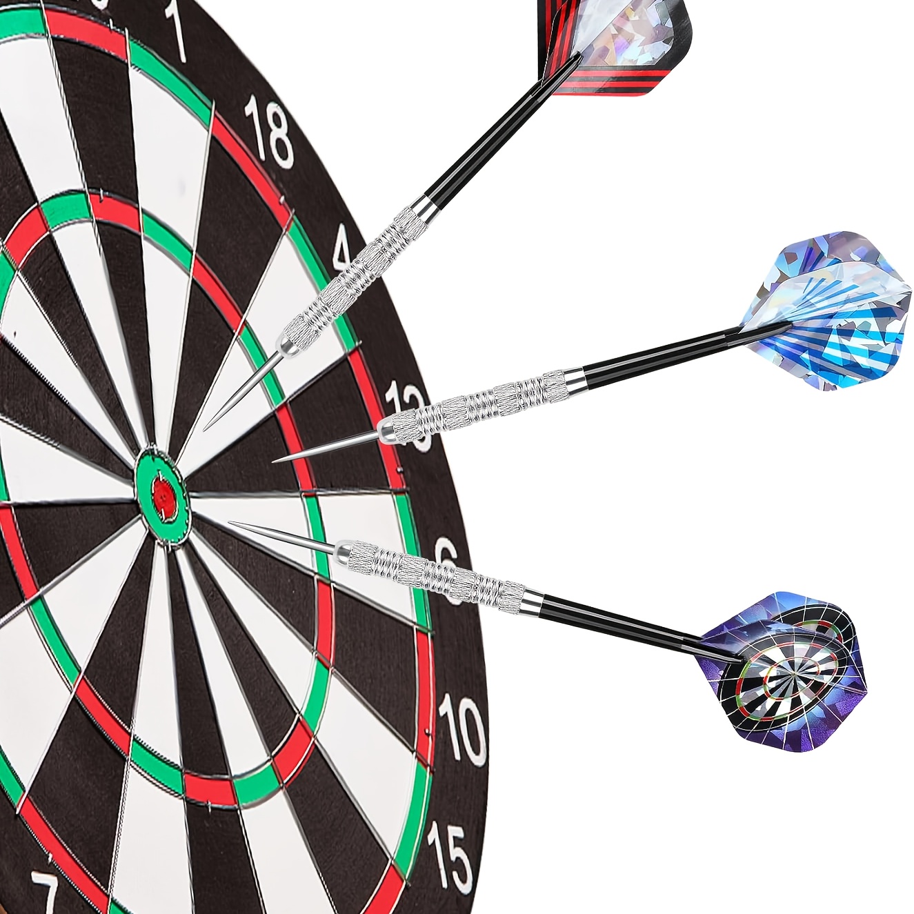 18pcs Professional Competition Training Dart Set with Flights and Shafts