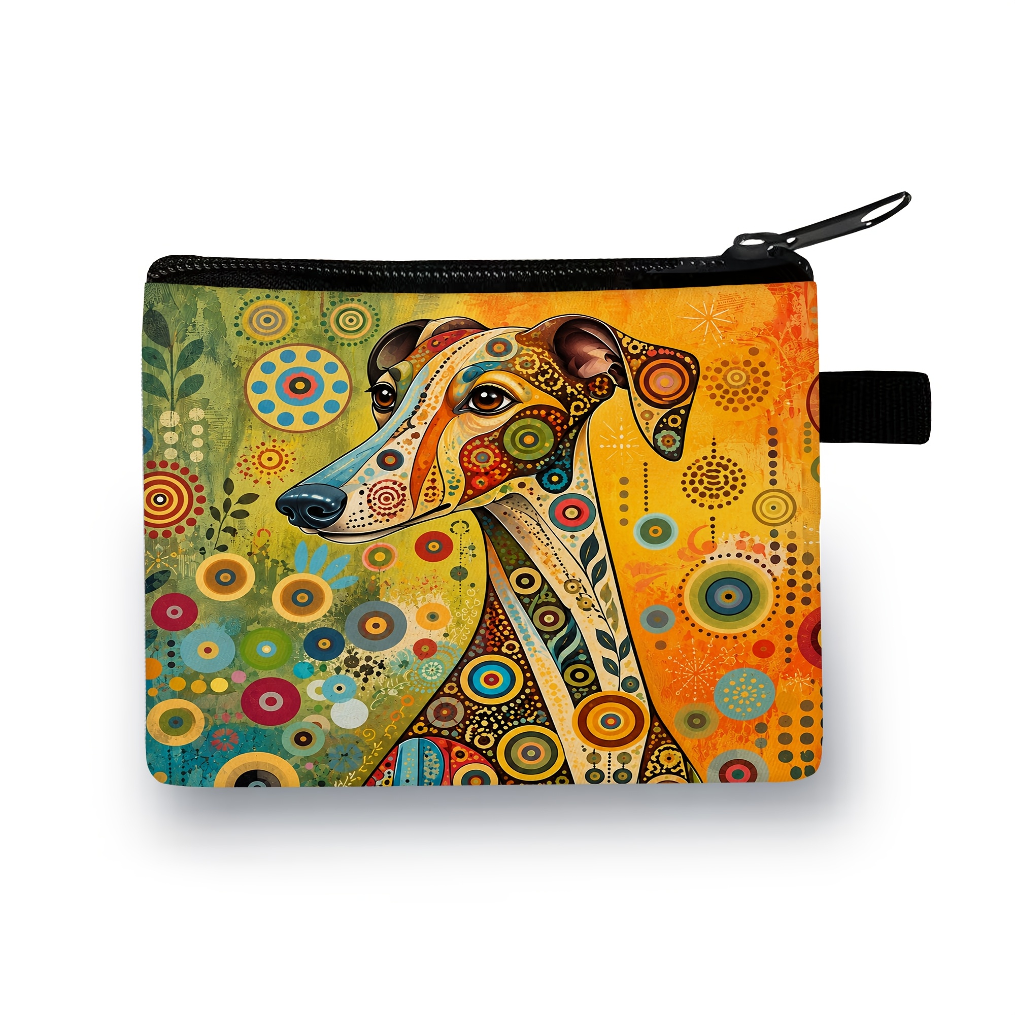 TEMU para mujer, billetera pequeña con estampado de perros, organizador de llaves, , auriculares y artículos pequeños
