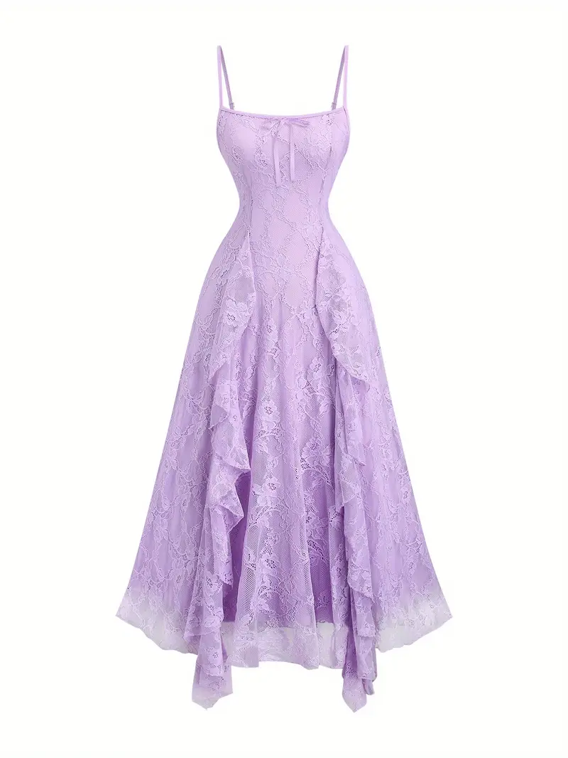 2025 womens elegant lace bow decorated slip dress - Temu 2025 womens elegant lace bow decorated slip dress - Temu