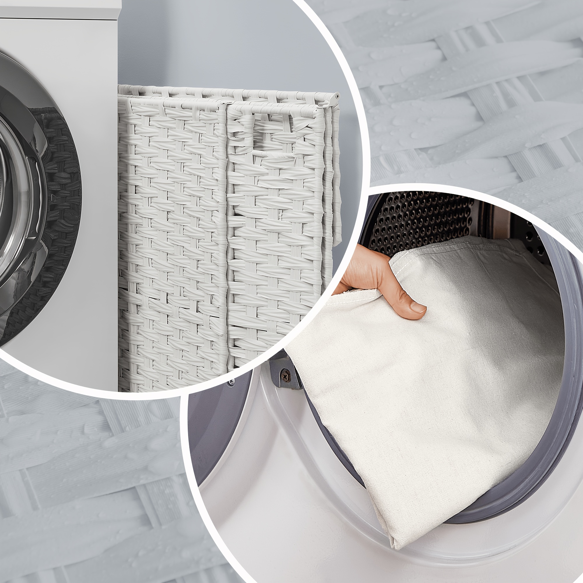 Foldable Laundry Hamper with Lid and Removable Liner