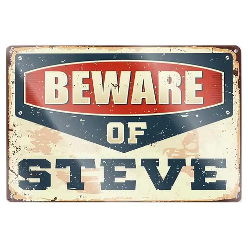 2d flat 1pc humorous beware of vintage rustic aluminum sign 8x12 inch wall mounted home office decor no electricity needed funny warning plaque for man cave bar garage industrial home decor distressed design feature 2d flat