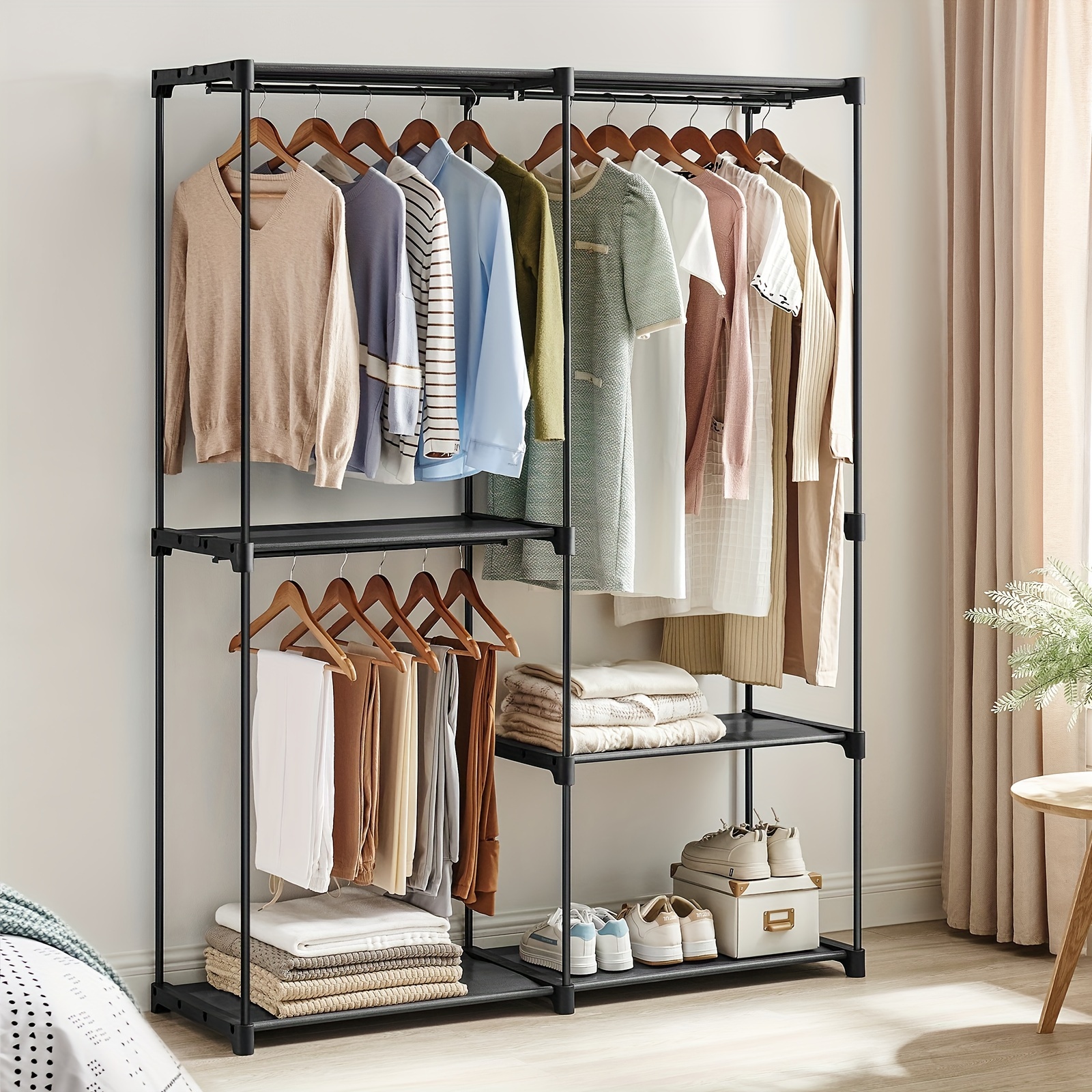 Space saving Hanging Organizer Double sided Cloth Shelf - Temu