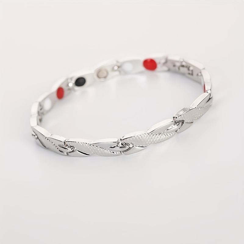 Stylish Stainless Steel Dragon Pattern Bracelet, Adjustable