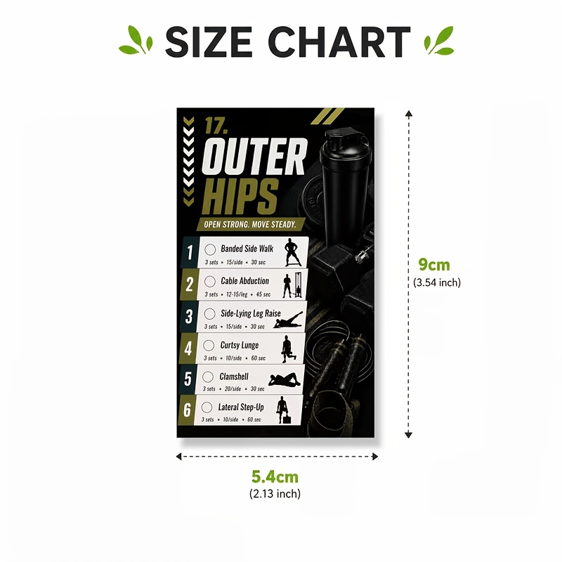 TEMU 20pcs Body Part Workout Cards, Designed For Men And Women, Fitness Beginners, Home Or Gym Training Guide, Featuring Specific Training For Major