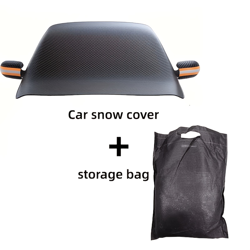 TEMU Car Windshield Snow Cover, Thickened Oxford Cloth Car Snow Cover, Car Front Windshield Snow Cover, Car Front Windshield Dust Cover, Car Front
