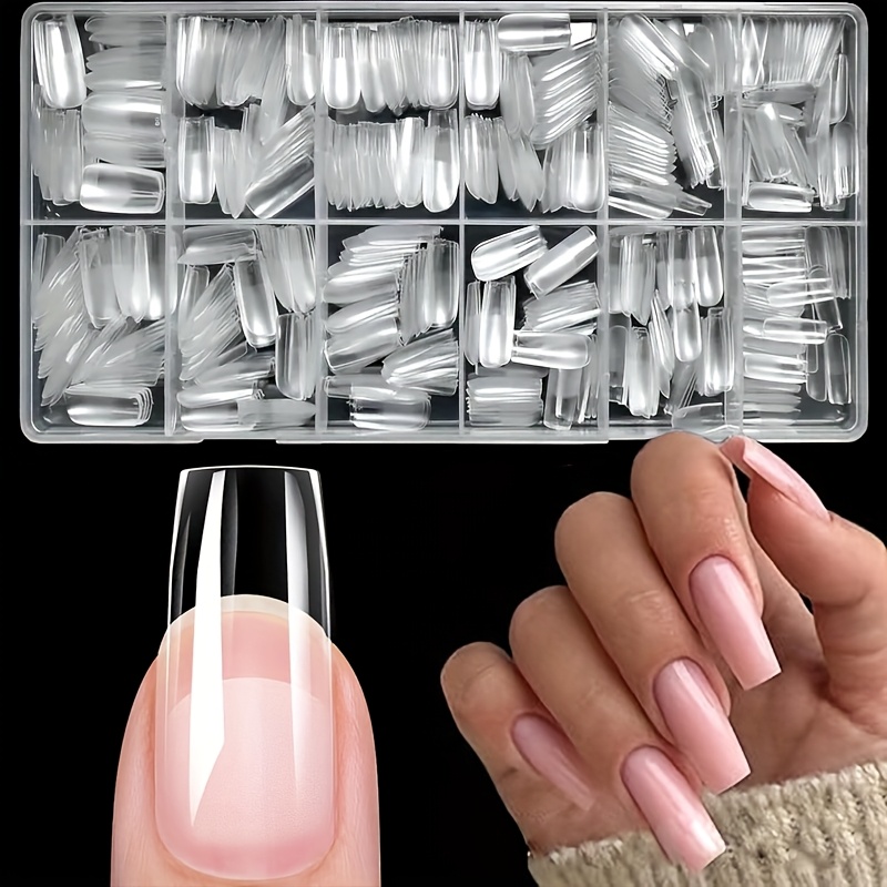 E-shop 600 Stück Nagelspitzen, Gel X Nagelspitzen Vollständige Abdeckung Falsche Nagelspitzen, für Nagelverlängerung Nagelkunst Salon