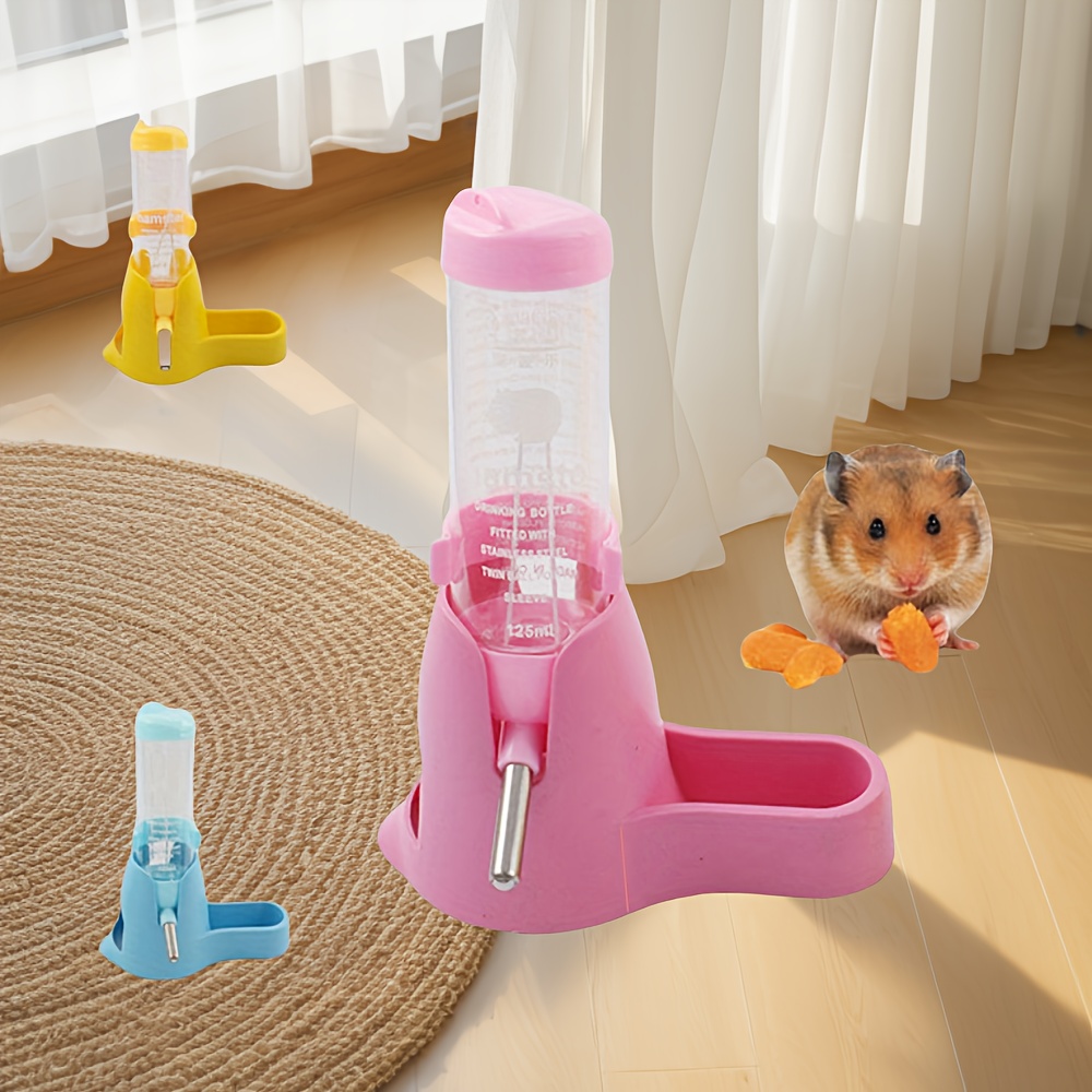 

1pc Pp Material Hamster Water Dispenser Bottle - Easy-to-use Hanging Pet Feeder For Guinea Pig, Squirrel, Rabbit - Design Drinking Fountain Head Pipe