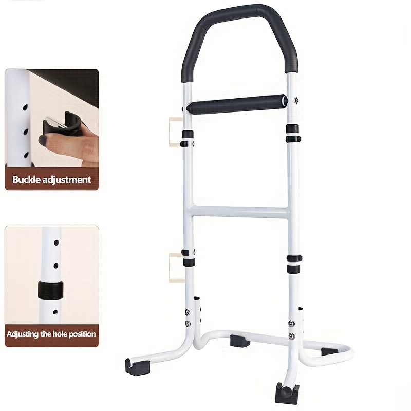 1pc elderly person wake up assist device with limited mobility household bedside armrest toilet armrest standing assist frame safe no punching anti fall details 4