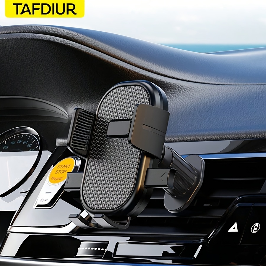 TEMU TAFDIUR Support Téléphone Voiture, Support Clip Vent Voiture, Opération à Une Main à Un Bouton, Support de Navigation Stable Anti-Tremblement