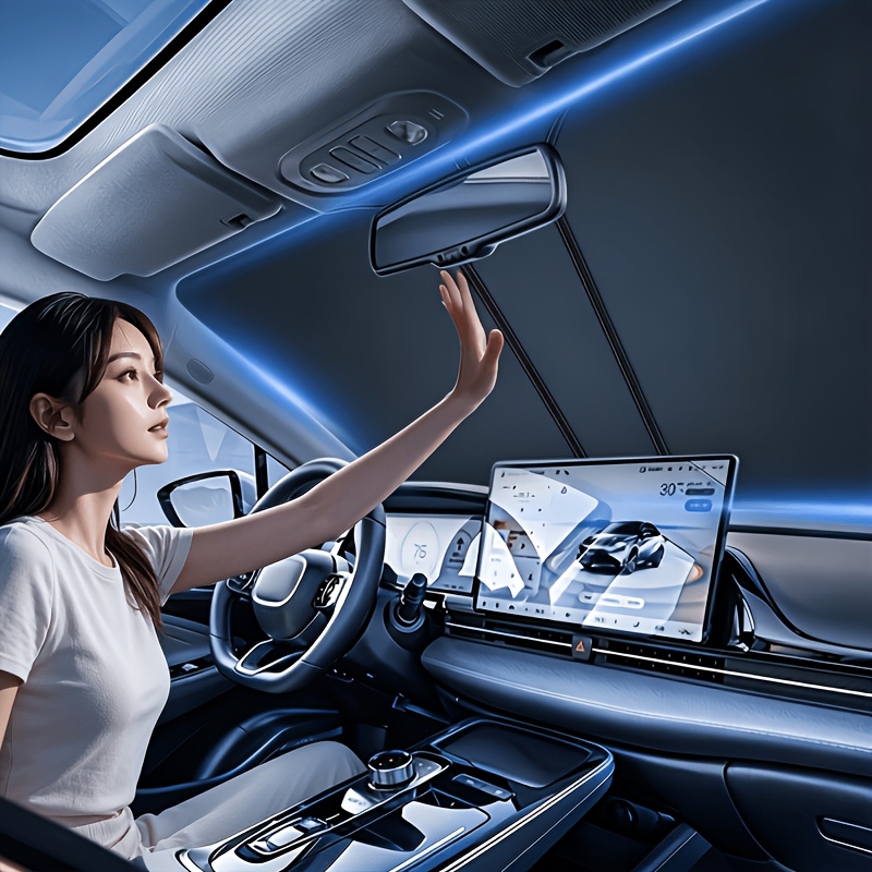 TEMU Autoscheiben-Sonnenschutz, Windschutzscheiben-Sonnenschutz Hitzeschutzschilde, Autoscheiben-Sonnenschutzrollos Sonnenblenden