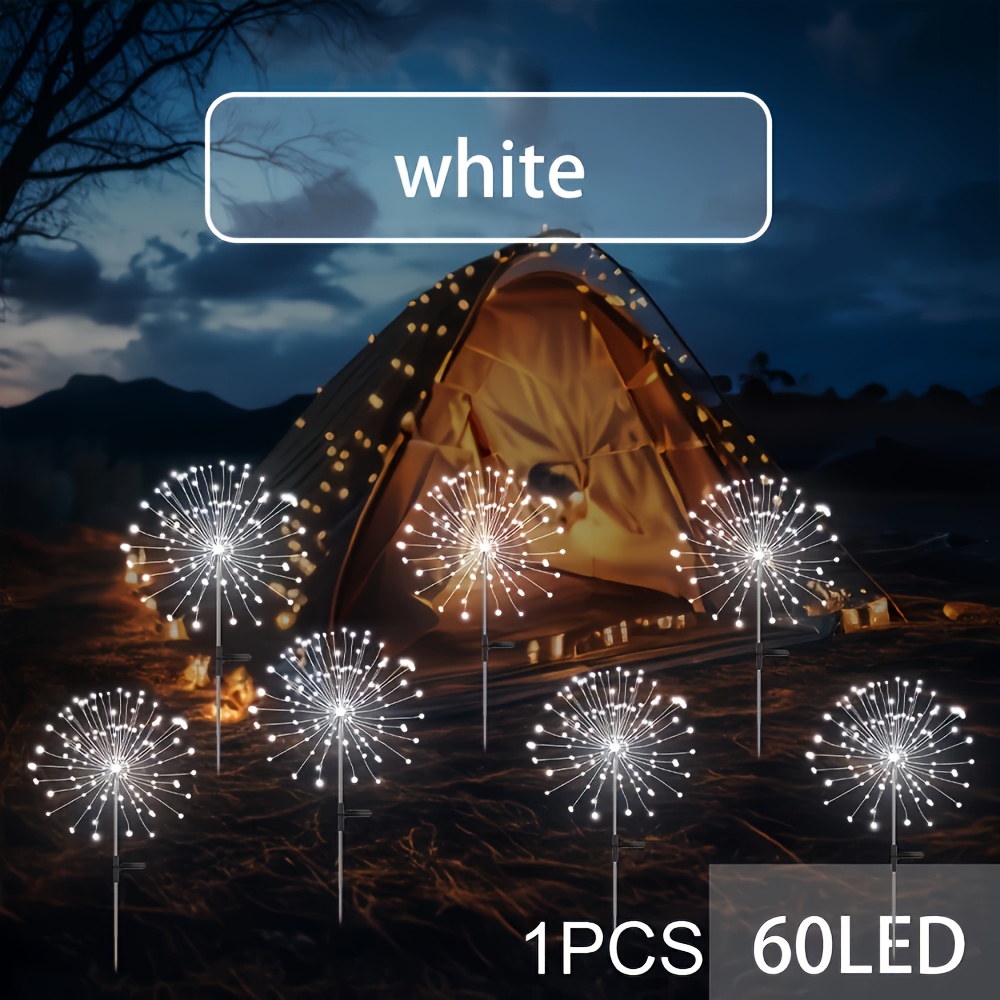 1 Pack of 200/150/60 LED Solar Garden Lights, Solar Fireworks Lights with 8 Lighting Modes Outdoor Light Suitable for Garden Patio Pathway Party Wedding Decoration
