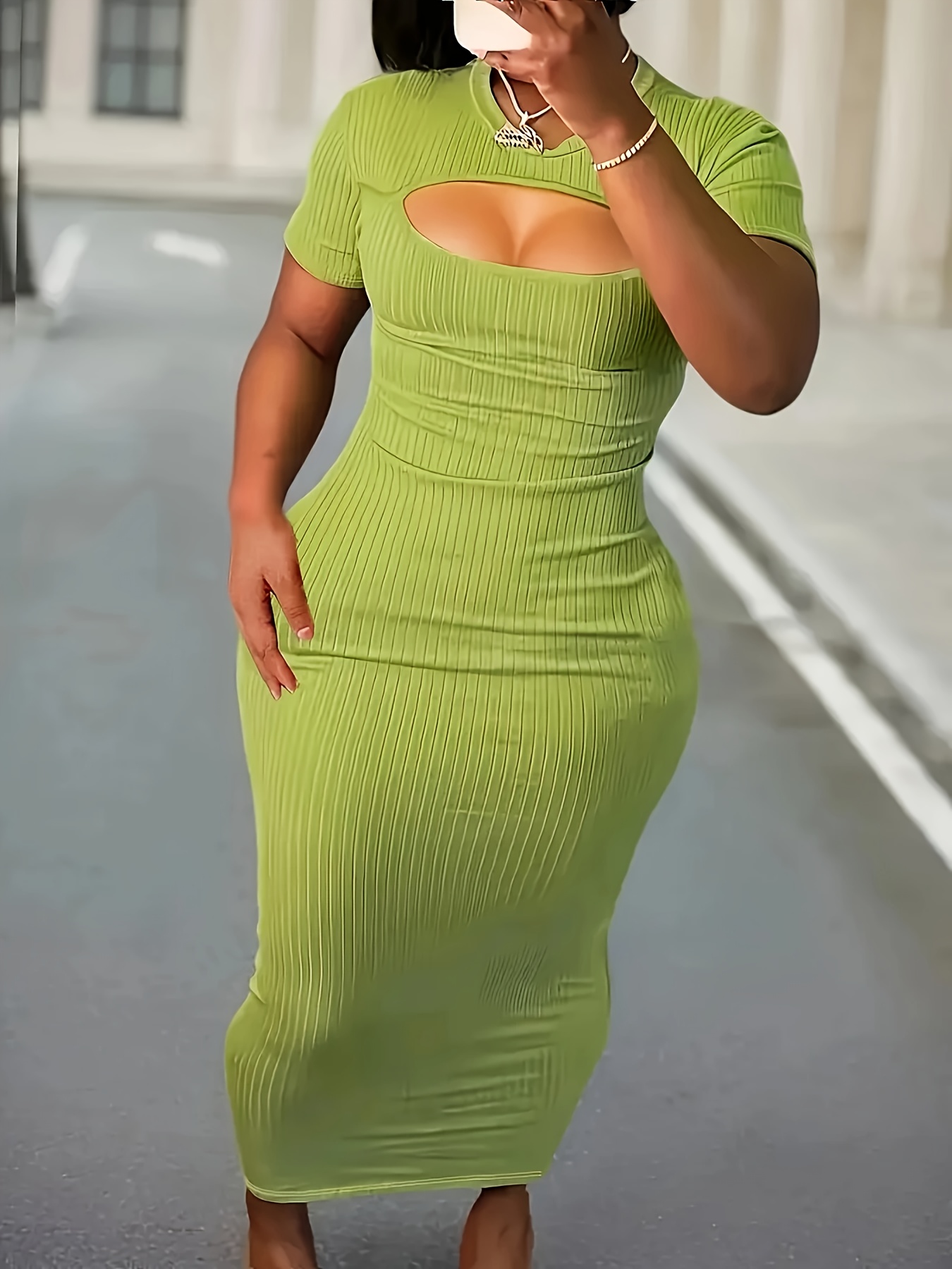 neon green bodycon dress Contrast Lace Up Bodycon Mini Dress