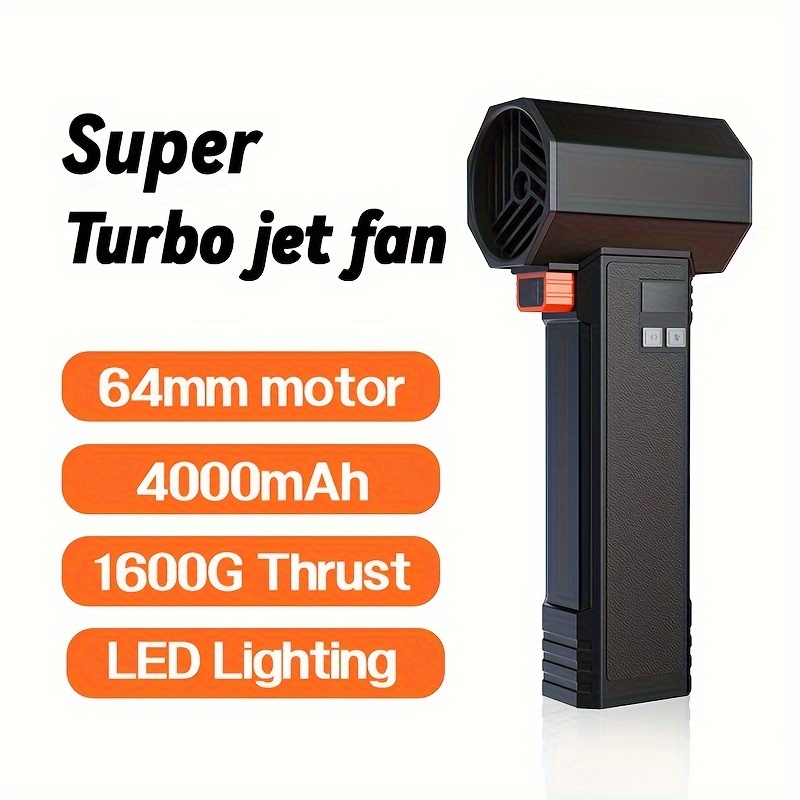 

T64, Car Dryer Air Blowe.turbo Fan, Instantaneous Thust 1.6kg, 4speeds 64mm Super Electic Cordless Leaf Blower For Patio Cleaning, Lawn Care And Car Drying