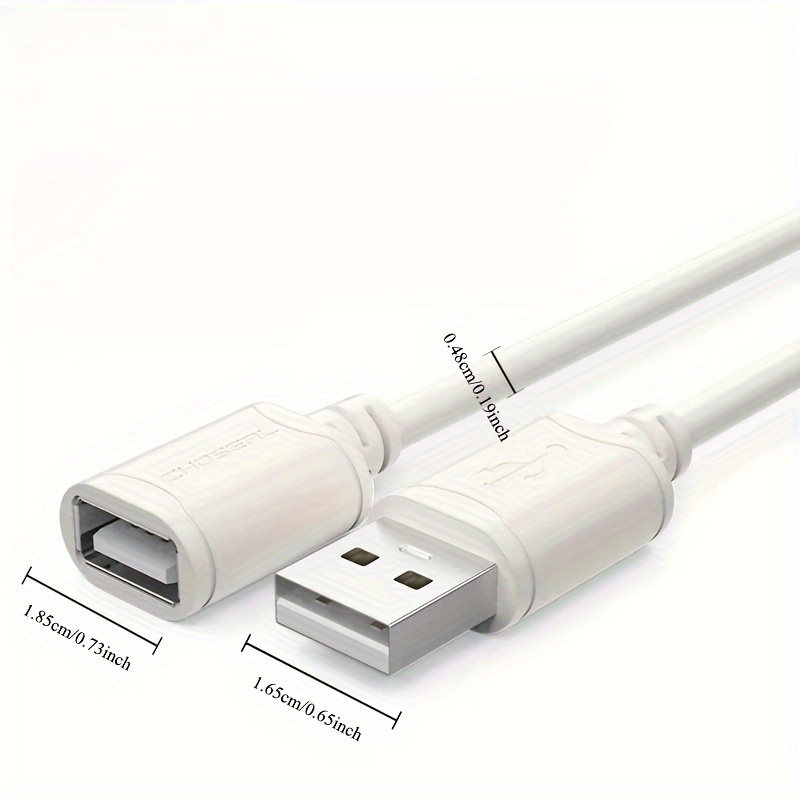 Visscho High-Speed USB 2.0 Extension Cable - AM/AF Male to Female, 10-20W Power, Durable PVC, Compatible with Laptops, Desktops, Car Recorders, U Disks, Mice, Keyboards, Game Controllers, Printers - USB Data Cable, USB Cable, Versatile Connectivity, Sleek Design, Sturdy Construction, Usb Extension Cable, Extension Wire, Pc Accessories, Keyboard Cable, Laptop Accessories, Charger Fast Charging 4 Visscho High-Speed USB 2.0 Extension Cable - AM/AF Male to Female, 10-20W Power, Durable PVC, Compatible with Laptops, Desktops, Car Recorders, U Disks, Mice, Keyboards, Game Controllers, Printers - USB Data Cable, USB Cable, Versatile Connectivity, Sleek Design, Sturdy Construction, Usb Extension Cable, Extension Wire, Pc Accessories, Keyboard Cable, Laptop Accessories, Charger Fast Charging - Image 4