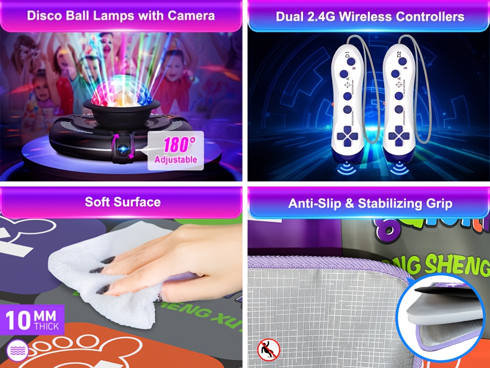 Dance Mat For Kids And Adults, Plug And Play Electronic Dance Pad Game For TV, Fun Kids Dancing Exercise Game, Xmas Birthday Gifts Ideas For 3-12 Year Old Girls And Boys