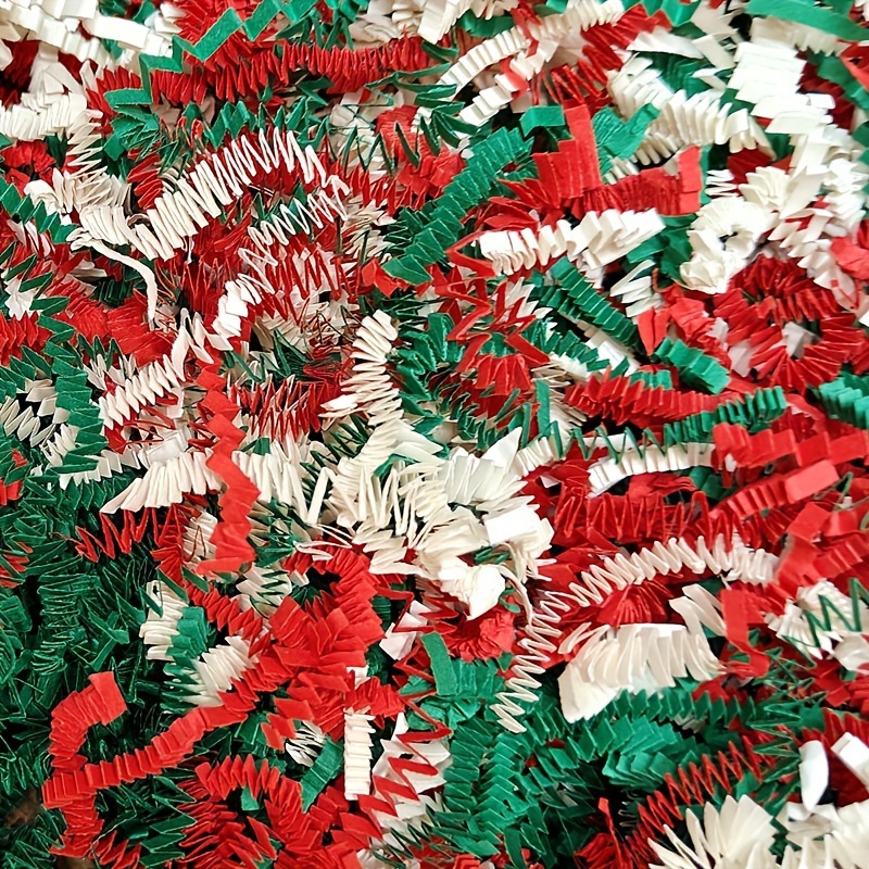 Christmas Window Display Stand, Christmas Gifts, Christmas Decorations, Crinkle Paper, Raffia Filler, Gift Wrapping, Crepe Paper, And Filler Paper