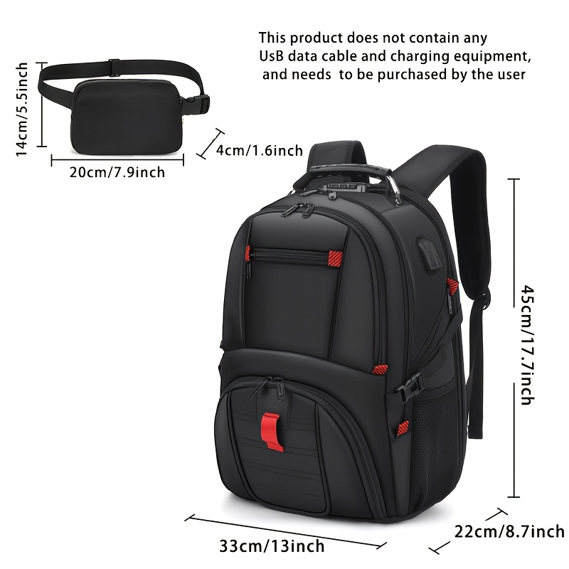 outdoor backpack tsa approved lock durable airline - Temu Germany