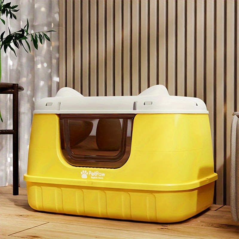 

Easy-clean Large Cat Litter Box With Free Shovel, Durable Polypropylene, Versatile Top Opening Design - Ideal For Cats