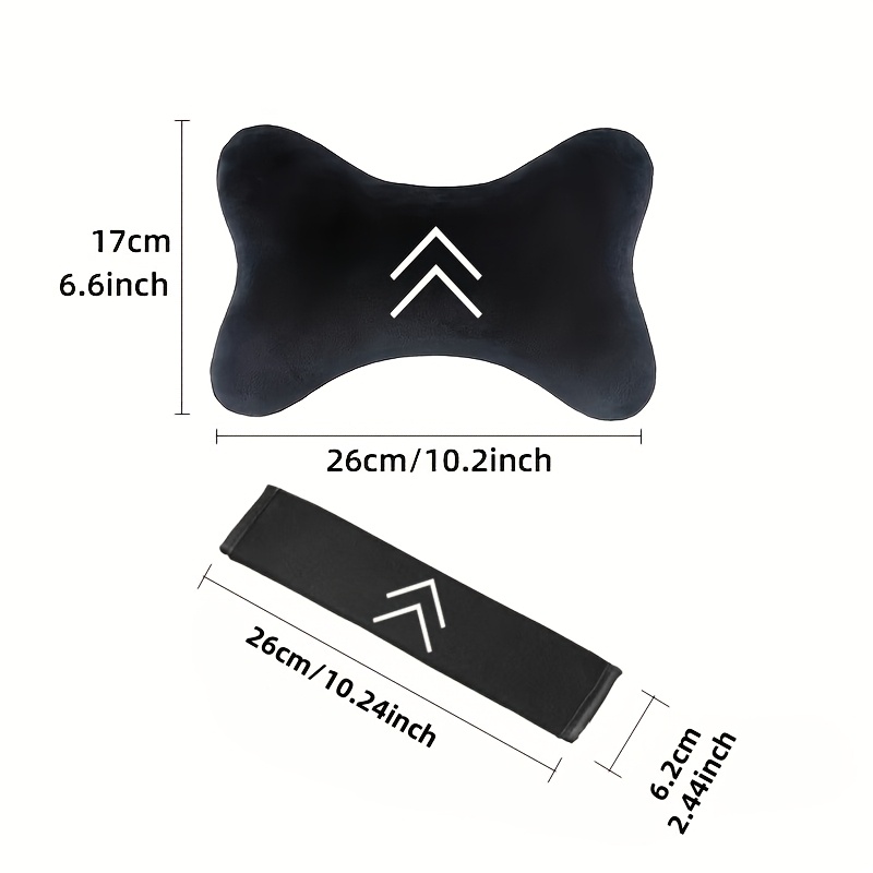 TEMU Lot de - Coussins d'appui-tête de voiture + protège-épaules, compatibles avec et autres modèles de voitures, ergonomique pour de la nuque, ,