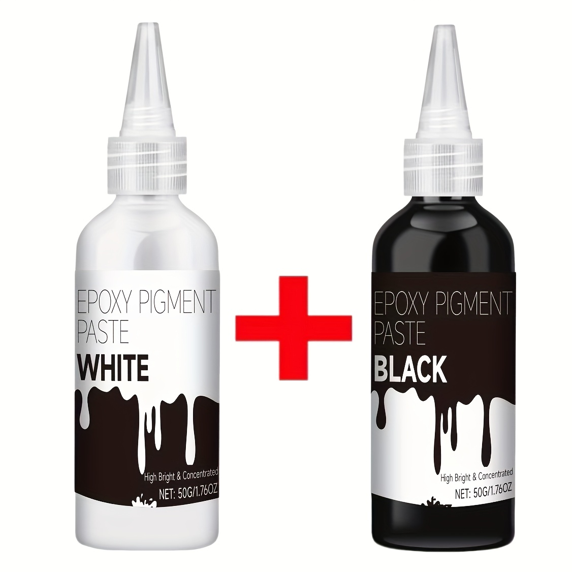 High Concentration White/black Epoxy Resin Pigment Paste 50g/100g - Non-toxic, Easy Mixing, Versatile Dye For Resin Coloring, Ocean Waves &