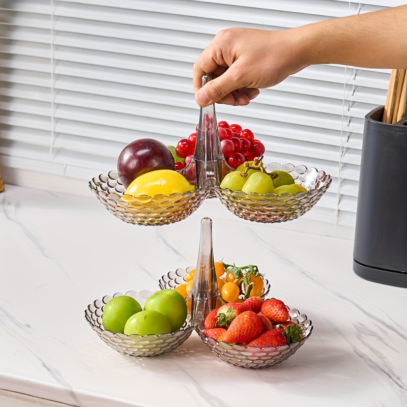 

1pc Elegant , Transparent Plastic, Space-saving Design, Ideal For Snacks, Candy, And Desserts, Room & Tea Decor, And Fashionable Accessory