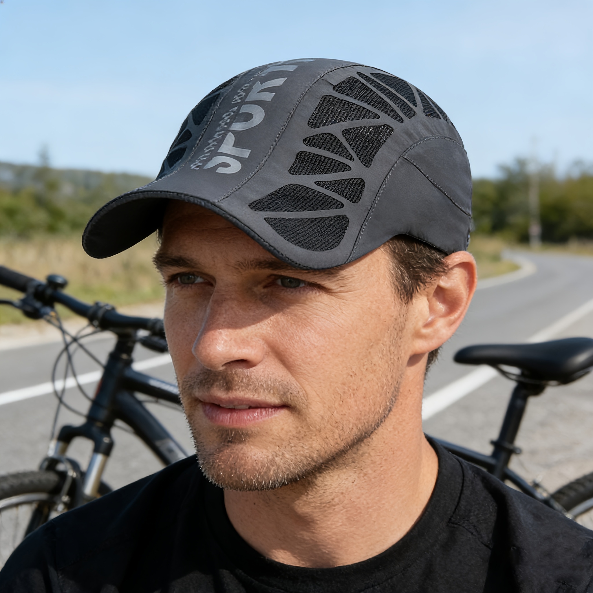 lightweight breathable mesh quick dry   with snapback closure sweat absorbent unisex baseball hat suitable for cycling   fishing for men women spring summer sports gear quick  