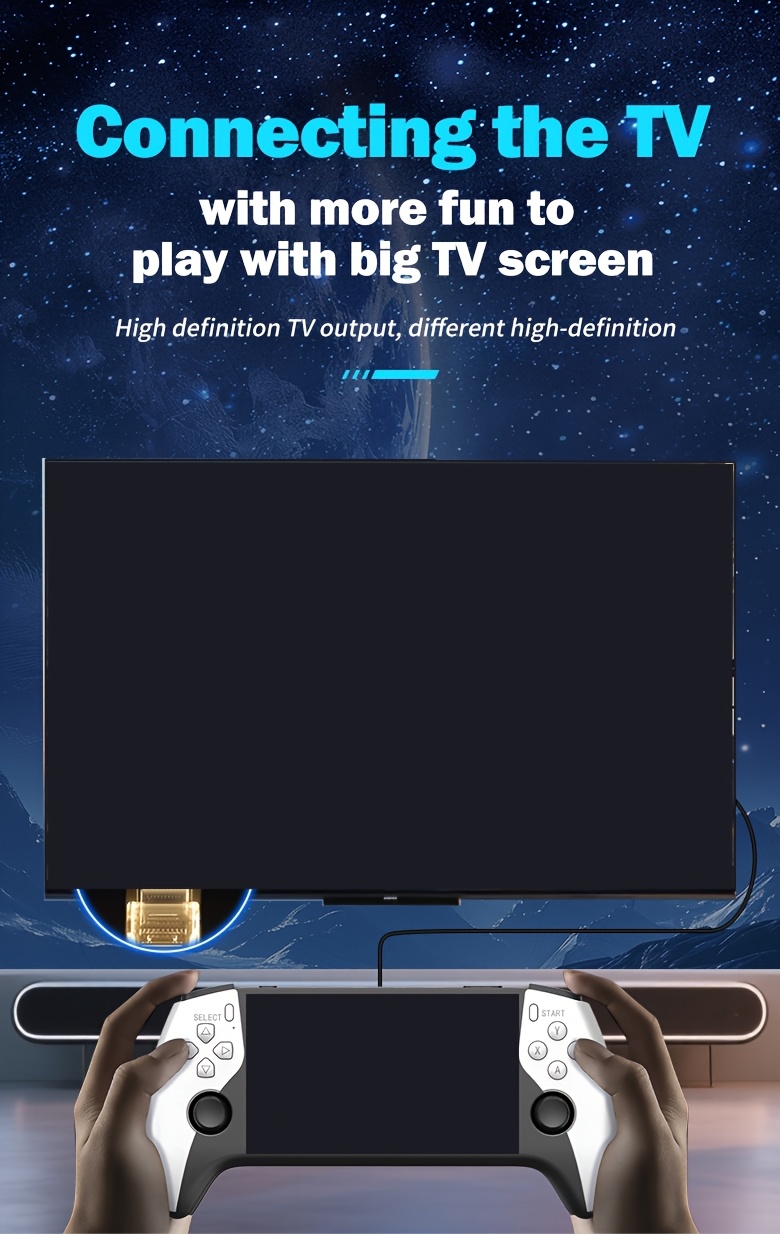 YAJOTIN SF3500 Portable Retro Gaming Console | 5-inch IPS HD Screen, USB Rechargeable, Lithium Battery, Ergonomic Design with Stand, Compact and Durable, Ideal for Birthday, Halloween, Christmas Gifts