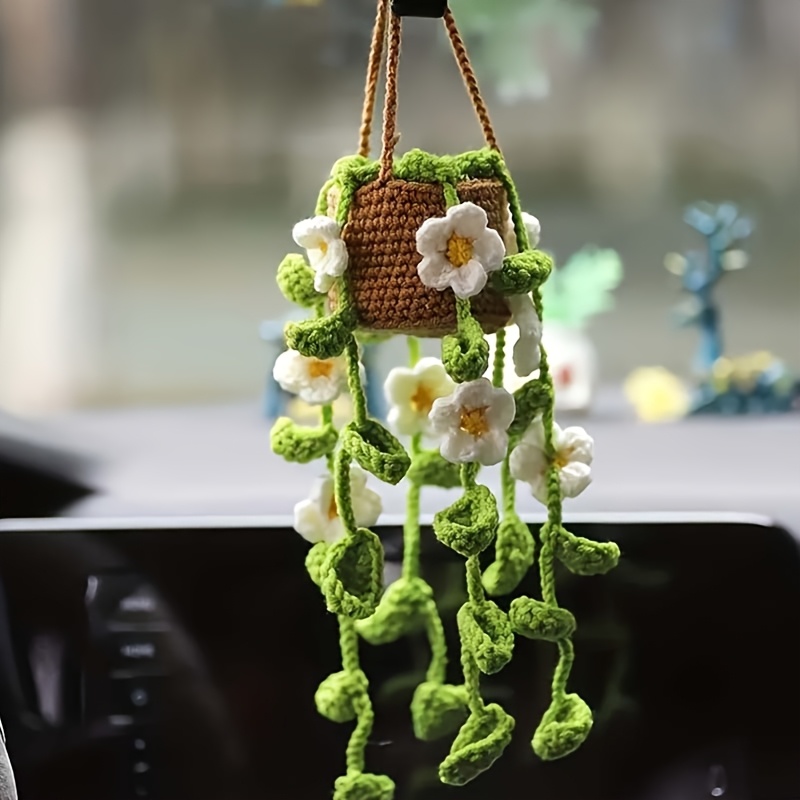 

Crochet & Car - Rearview Hanging Decor, For Vehicle