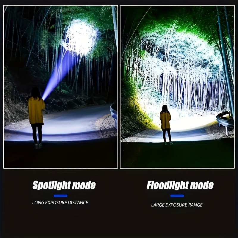 1  bright rechargeable led flashlight     torch usb charging 3   1200mah long lasting battery ergonomic grip design ideal for camping hiking outdoor   outage emergency portable and durable ip44 Product details 3